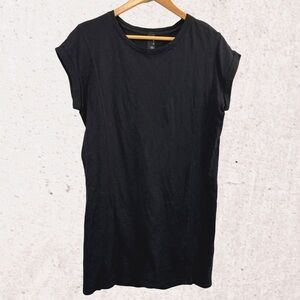Bobi Black Boxy Mini Dress